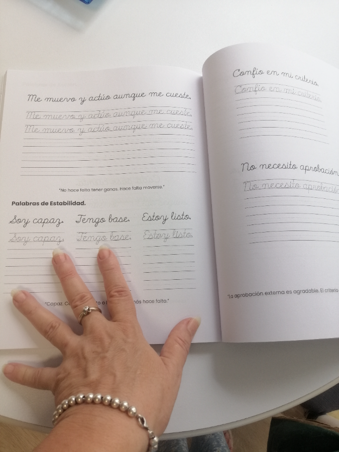 El cuaderno en uso: palabras de estabilidad